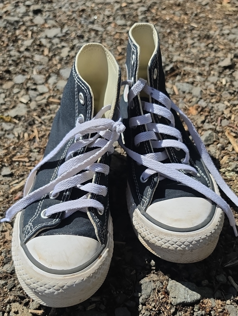 Converse Kids Black & White High-Top Canvas Sneakers